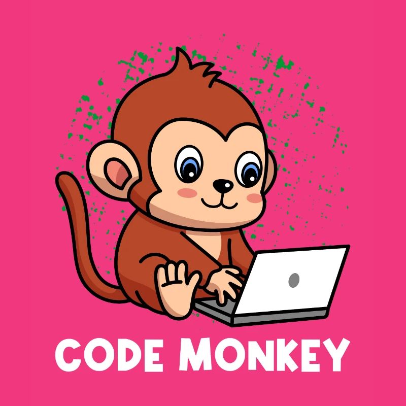 Code Monkey Programming Coder Computer Geek Develo