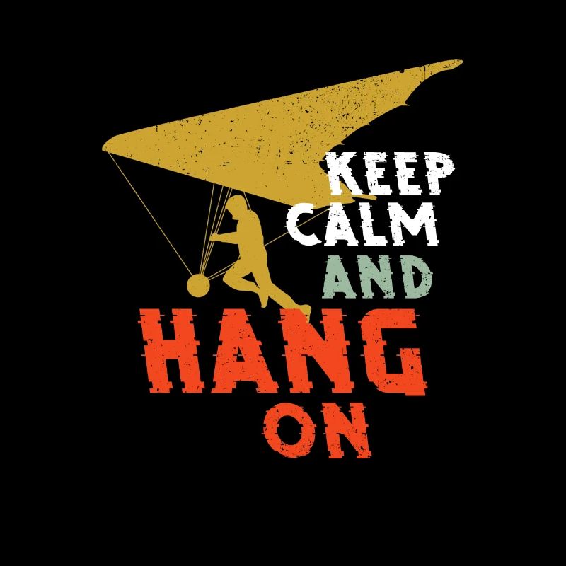 Keep Calm And Hang On Parachute Paragliding Paragl