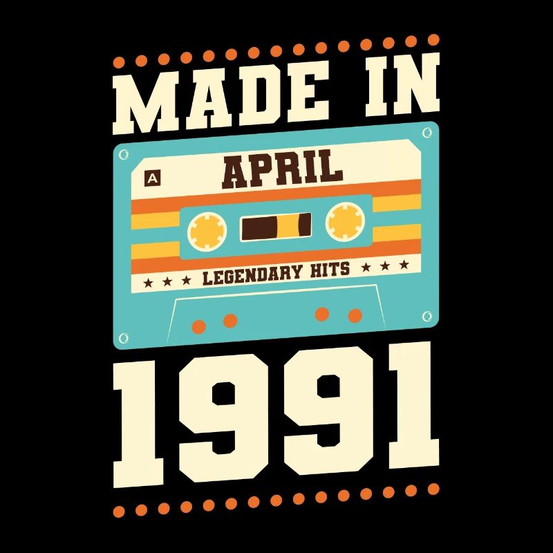 32e anniversaire Avril Né 1991 Idée cadeau
