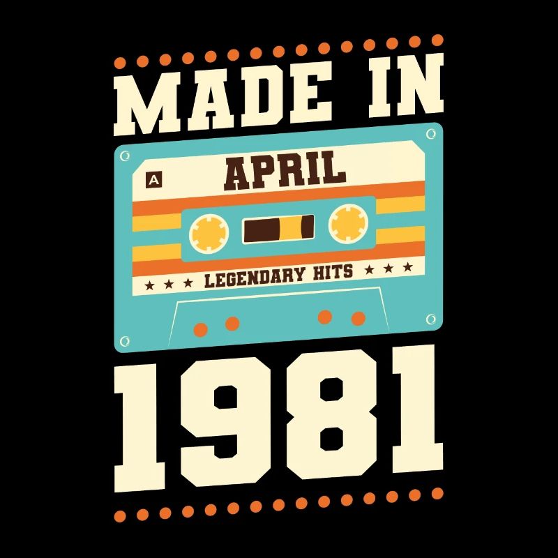 42e anniversaire Avril Né 1981 Idée cadeau