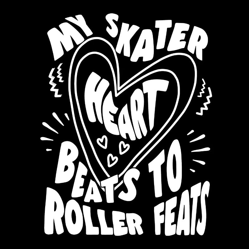 Roller Skating Skate Skater Heart Beats Gift Idea