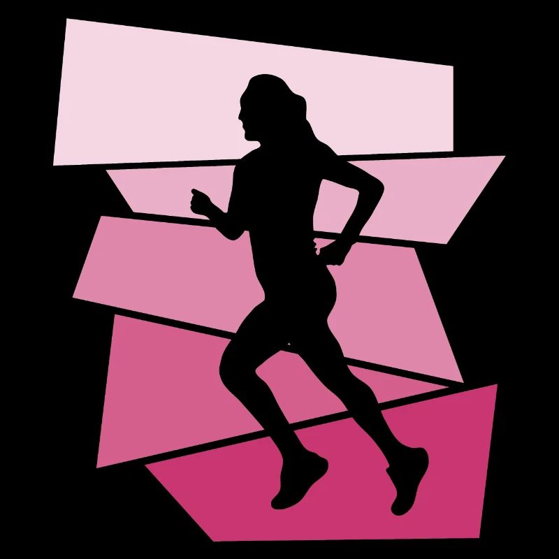 Runner abstract pink
