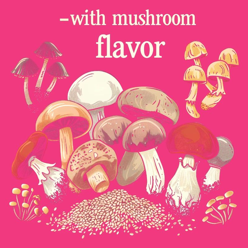 Avec un design de saveur de champignon