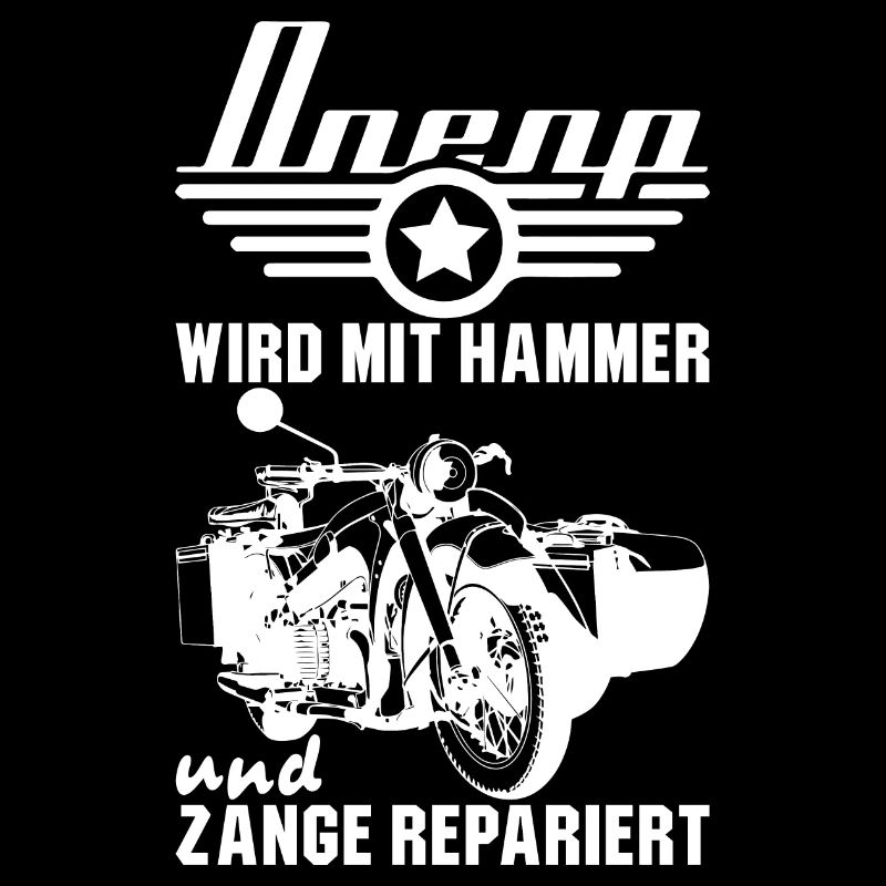 Dnepr wird mit hammer und zange repariert