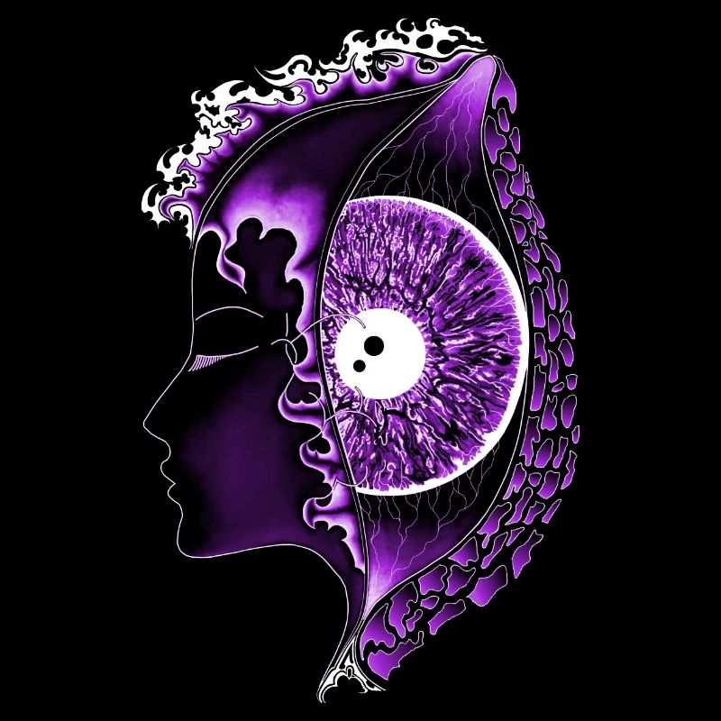 Grand Oeil Violet, Oeil, Réaliste, Vertical