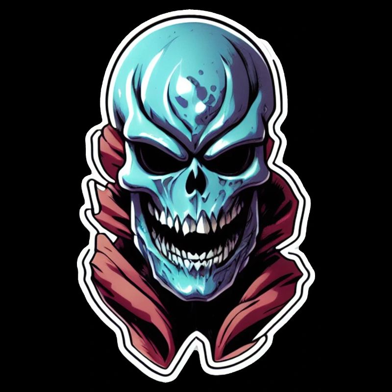 Alien Skull - Blue Monster