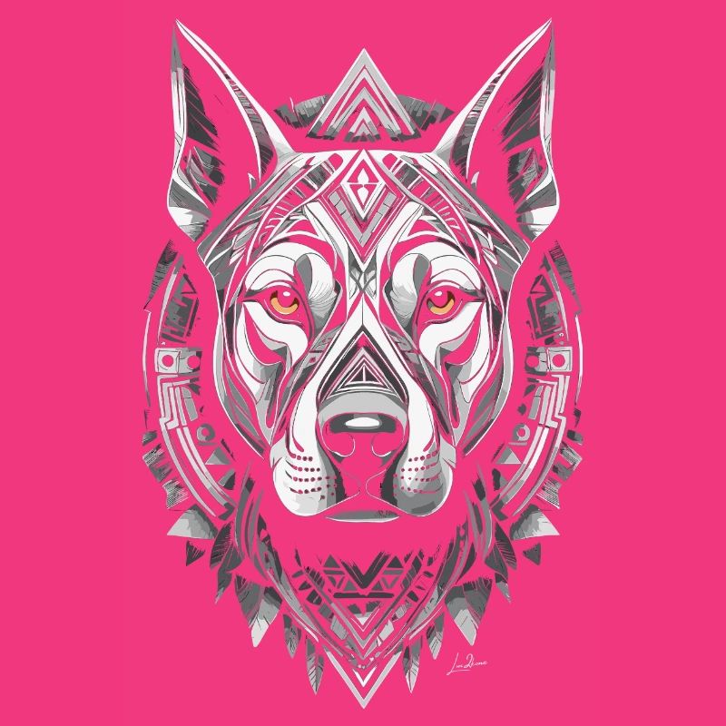 Schwarz-weißer Hund