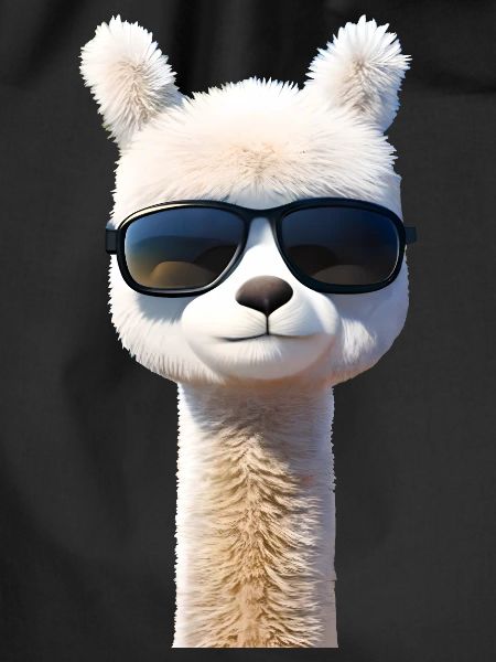 Alpaca with sunglasses