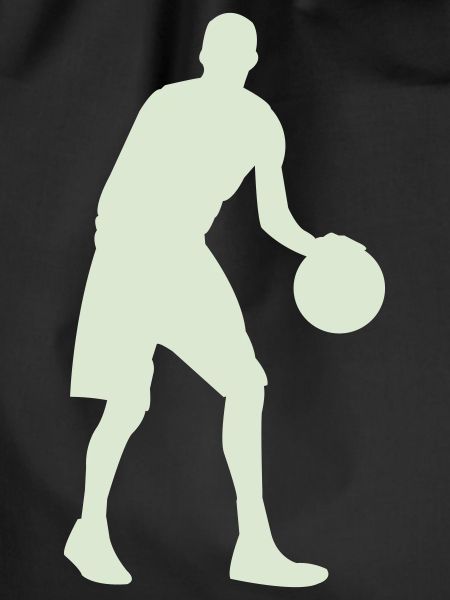 Basketball Silhouette Pastel Green
