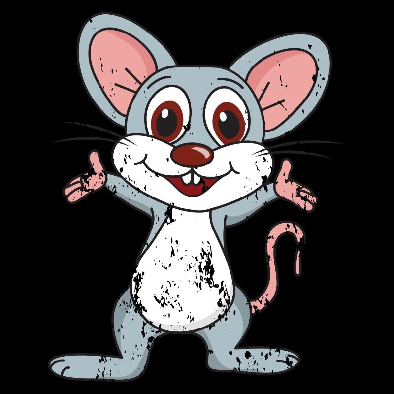 Retro vintage grunge style mouse