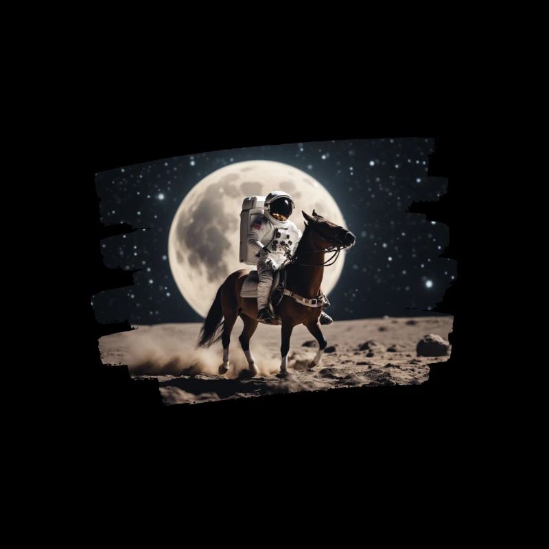 Astronaute à cheval dans l’espace