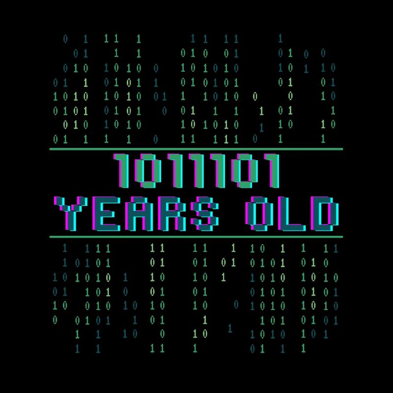 93. Geburtstag 93 Jahre alt Binärcode Coder