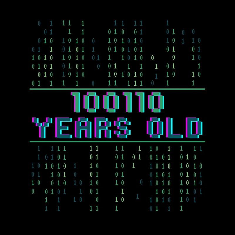 38th Birthday 38 years old Binary Code Coder