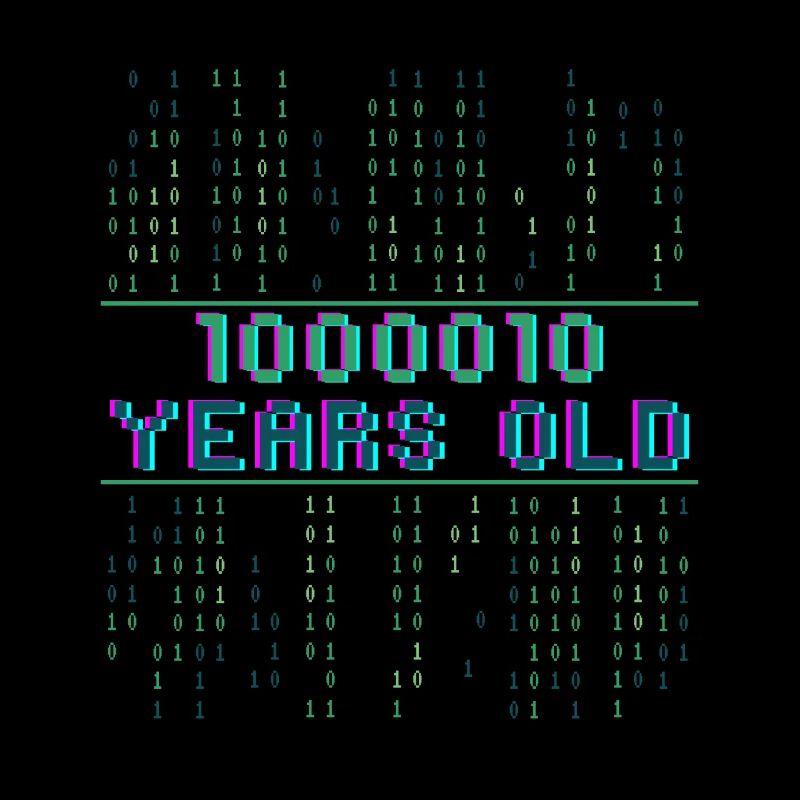 66. Geburtstag 66 Jahre alt Binärcode Informatik