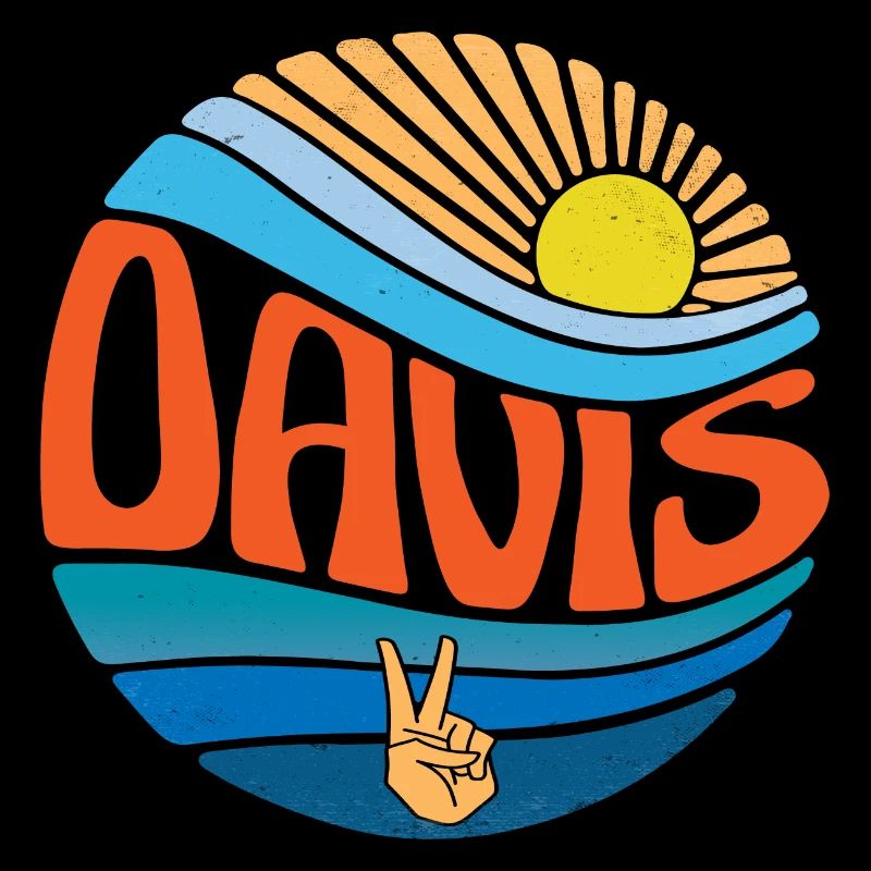Davis Shirt Vintage Sunset Davis Groovy Tie Dye