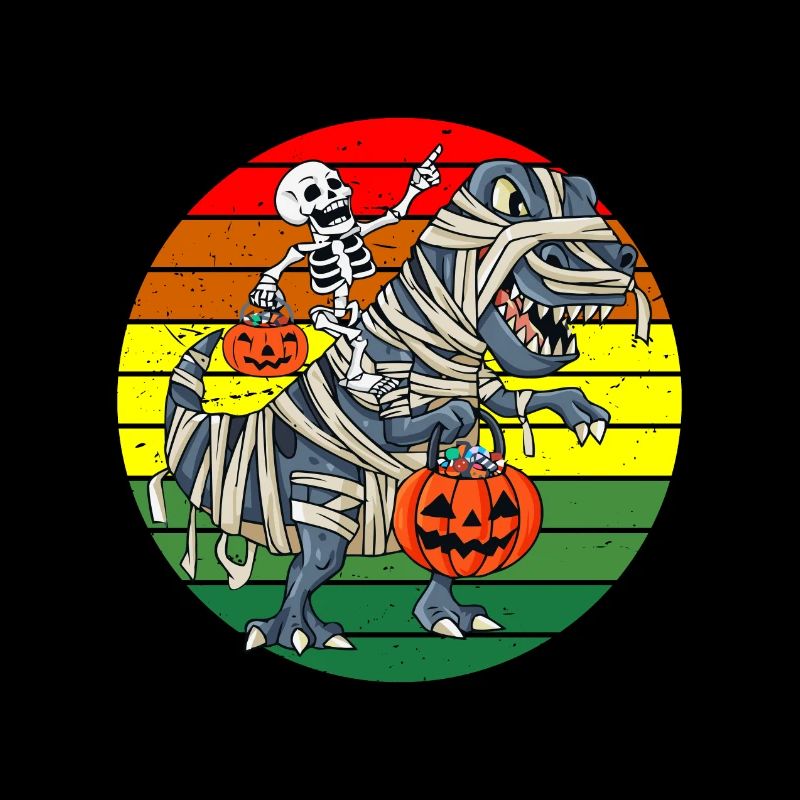 Skeleton Riding Mom Dinosaur