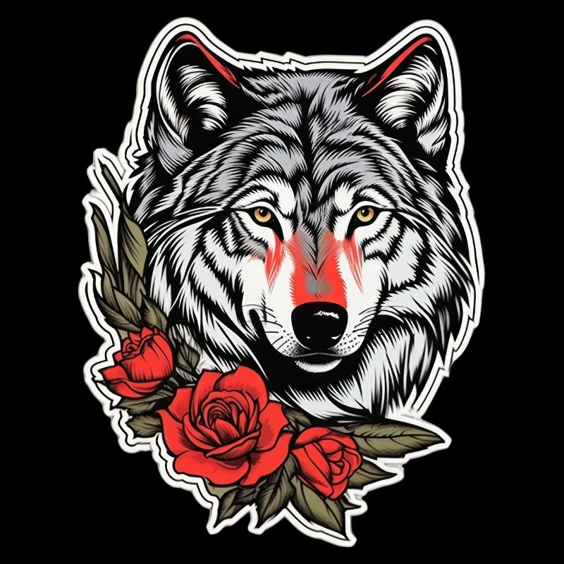 Faune gothique Rose Illustration Design graphique