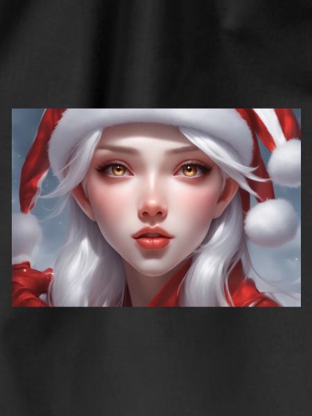 Verträumte Weihnachtsmannfrau