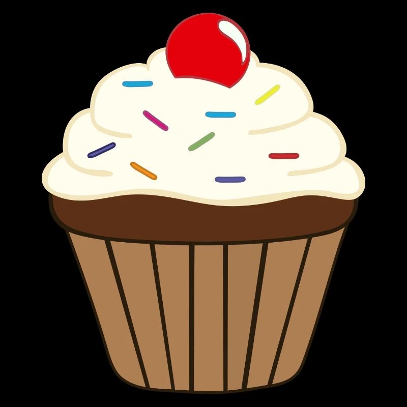 Cupcake mit einer roten Kirsche