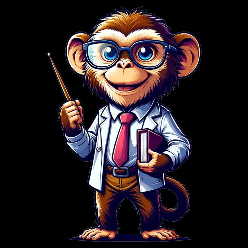 Professeur de singe mignon
