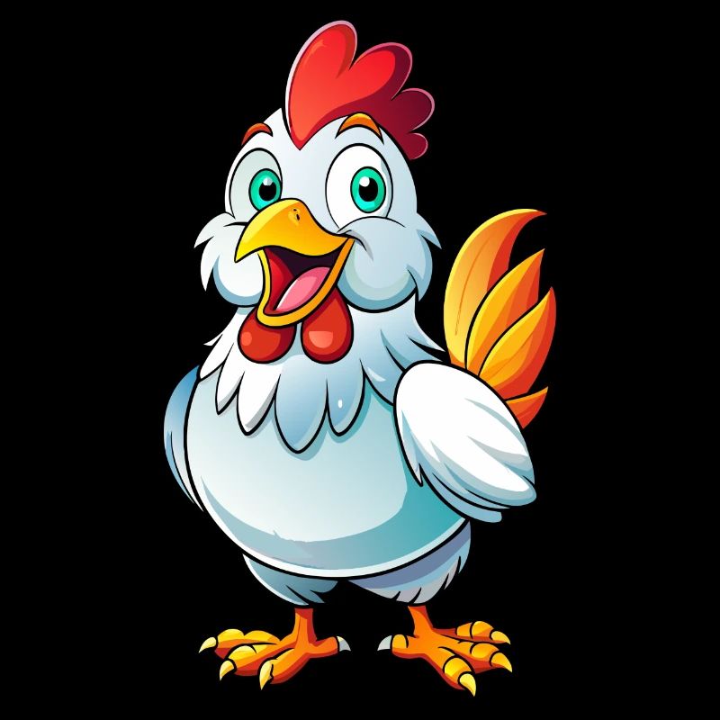 Poulet heureux