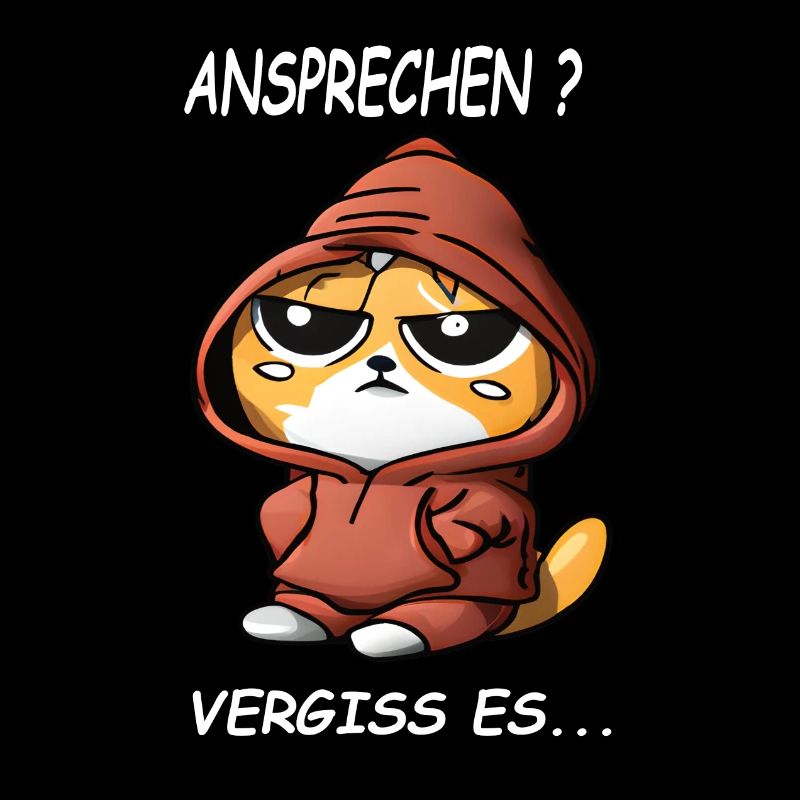 Ansprechen - Vergiss es Kaffee Spruch Katzen
