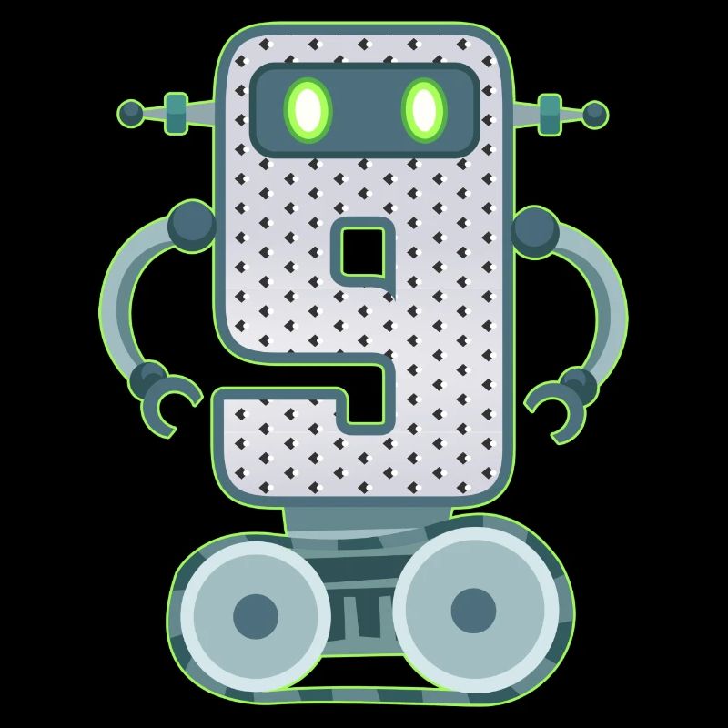 9ème anniversaire d’un petit robot de 9 ans de technologie