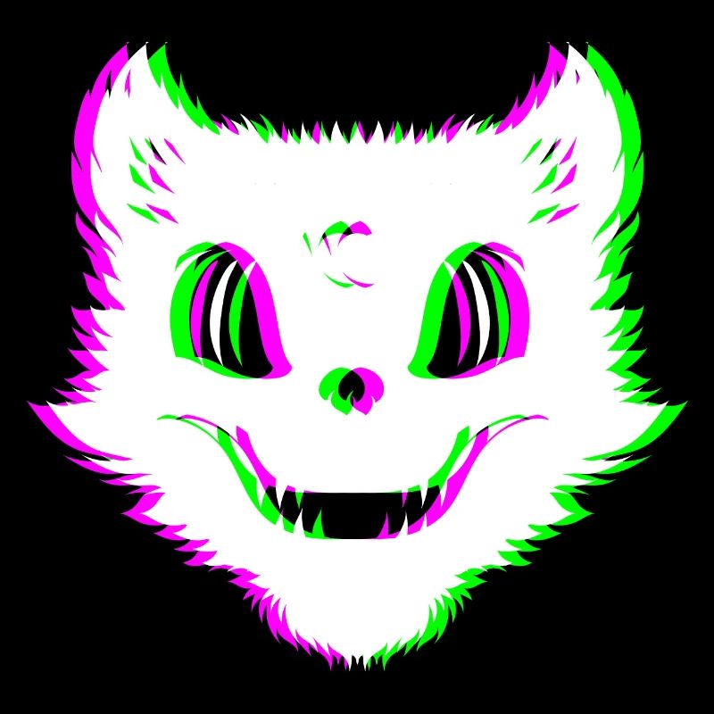 Evil Cat Techno Rave Halloween Trip