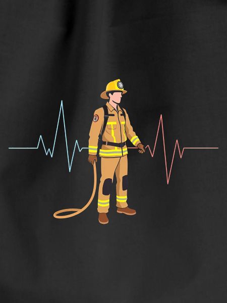 Firefighter heartbeat fire brigade