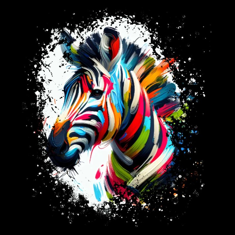 Zebra coloré artwork zèbres