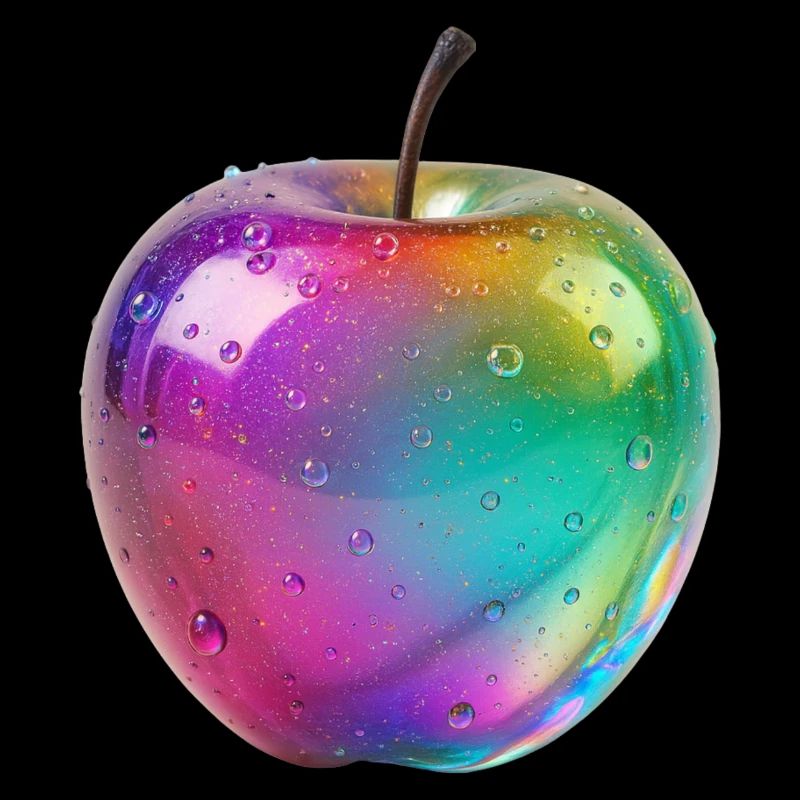 Rainbow Apple Aesthetic Design
