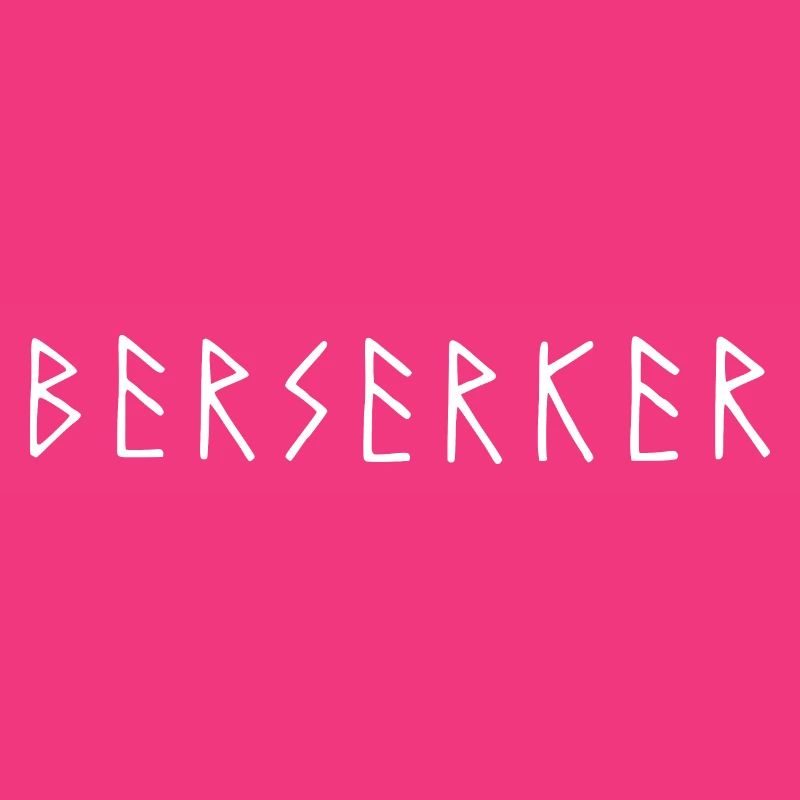 BERSERKER - Runic Script - Viking - Nordic