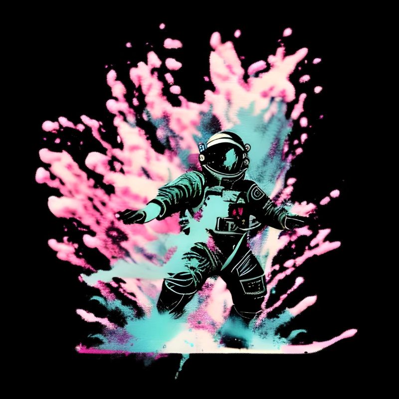 Astronaut Surfing in space