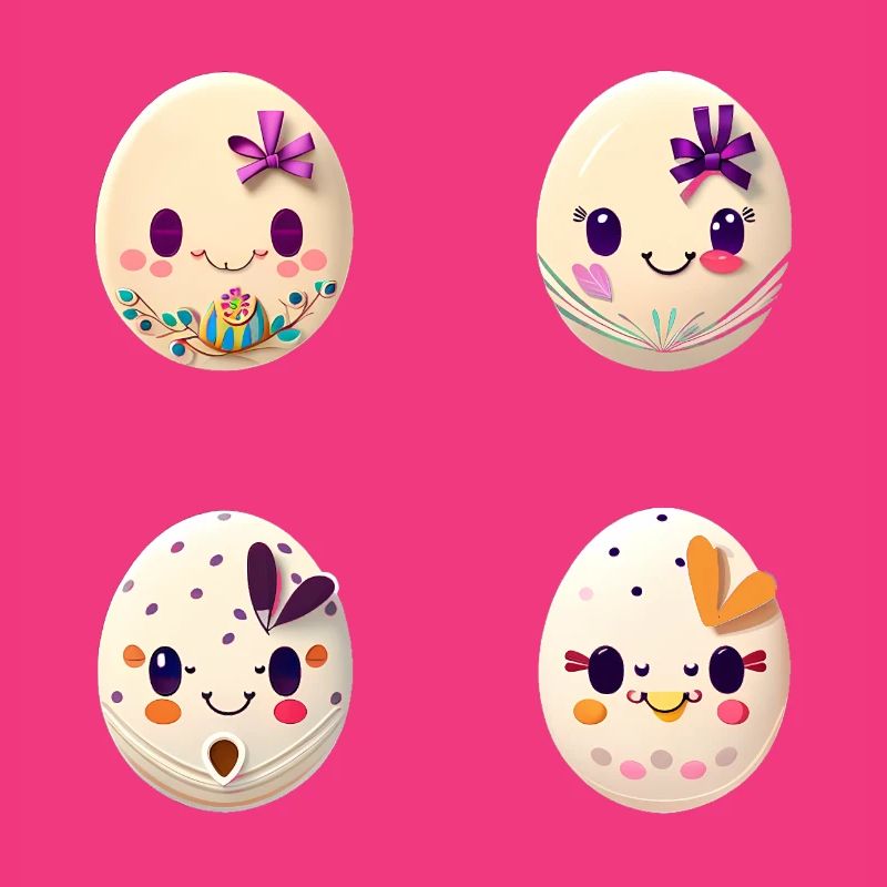Colorful eggs painted for Easter