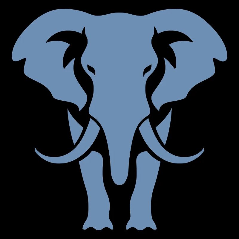 Elefant Silhouette Weiß Logo