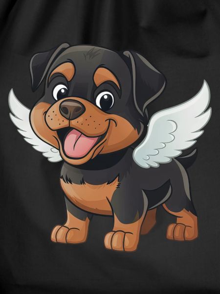 Cute Rottweiler Angel Cartoon