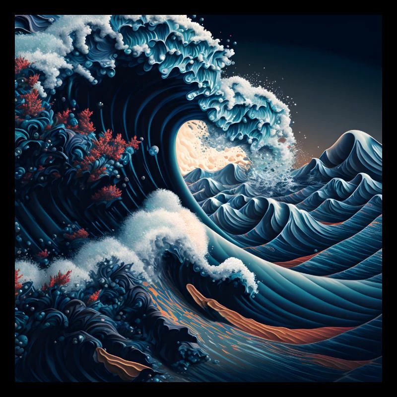 Ukiyo Wave Japanese Art