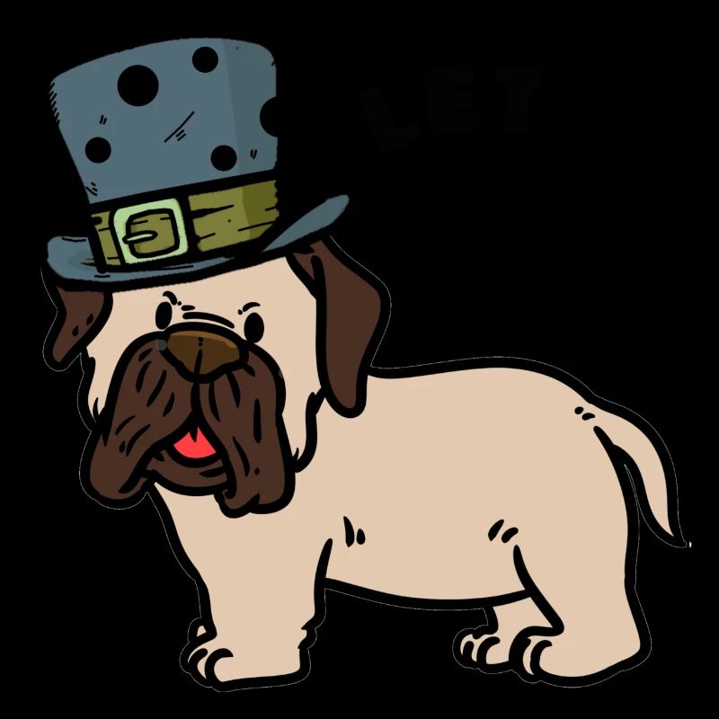 Geschenkidee Hundehalter Mops Hut Mister Sir