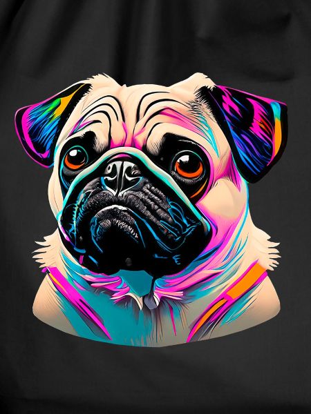 Pug Head Pug Graffiti
