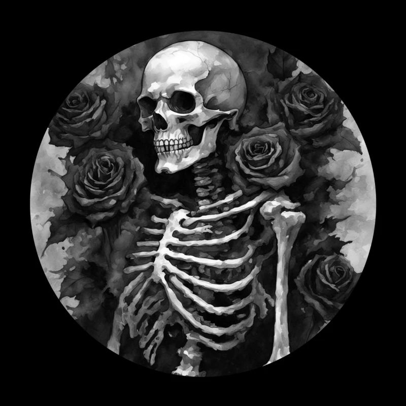 Squelette Goth noir et blanc