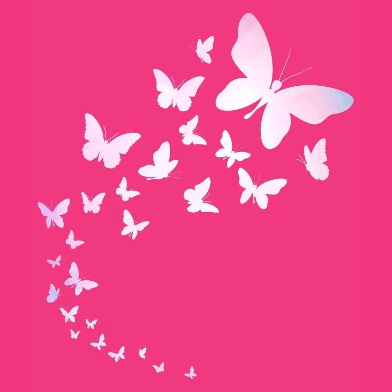 Butterflies fly