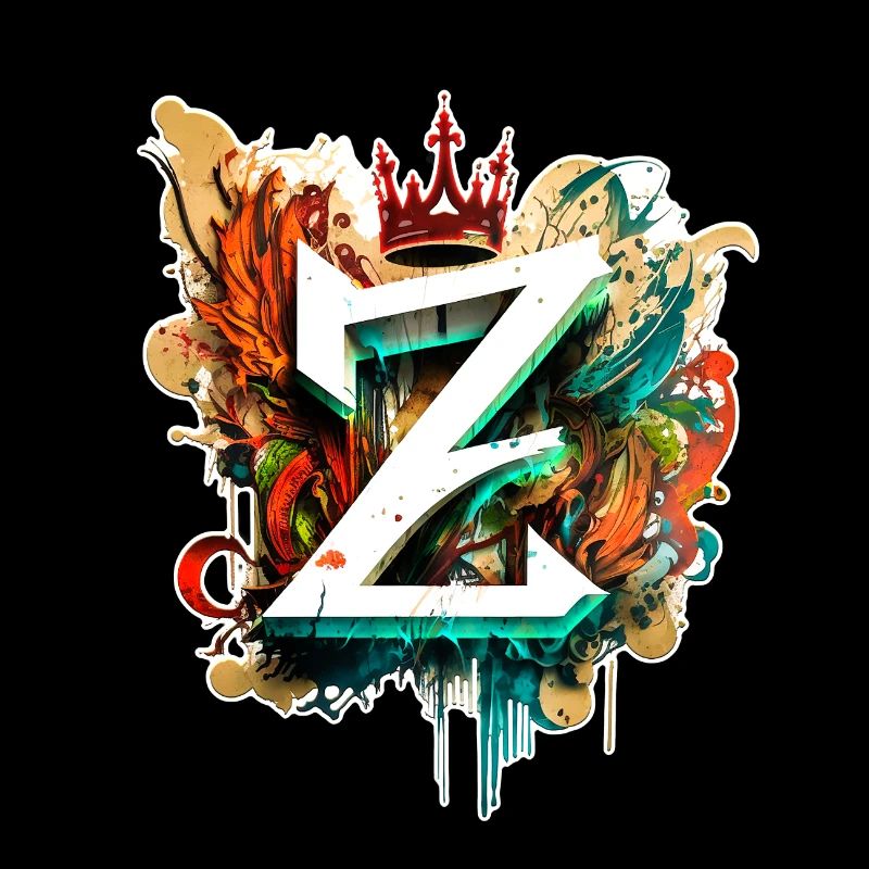 Graffiti Buchstabe Z mit👑
