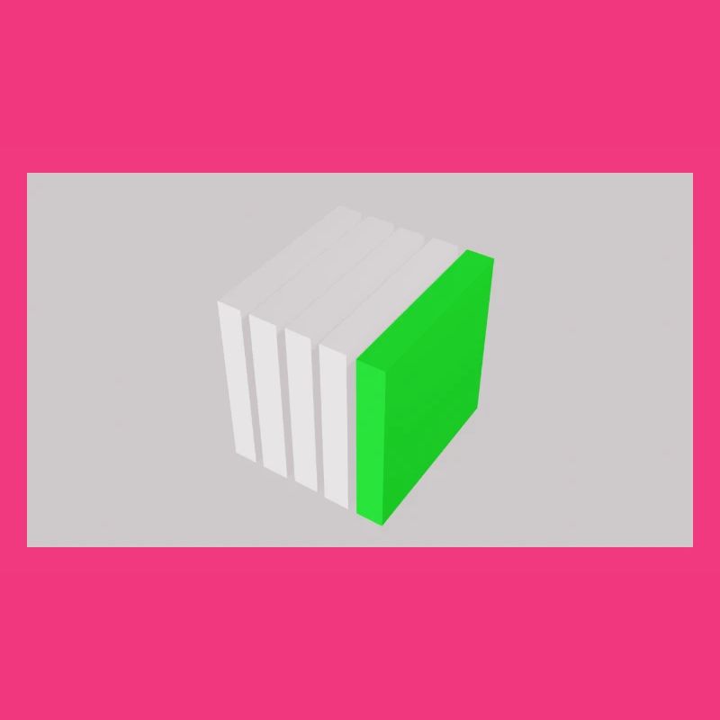 Splitting cube green