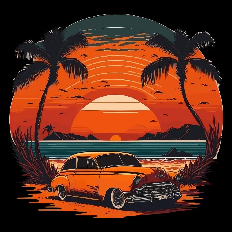 Oldtimer, Oldtimer, Strand, Urlaub, Meer