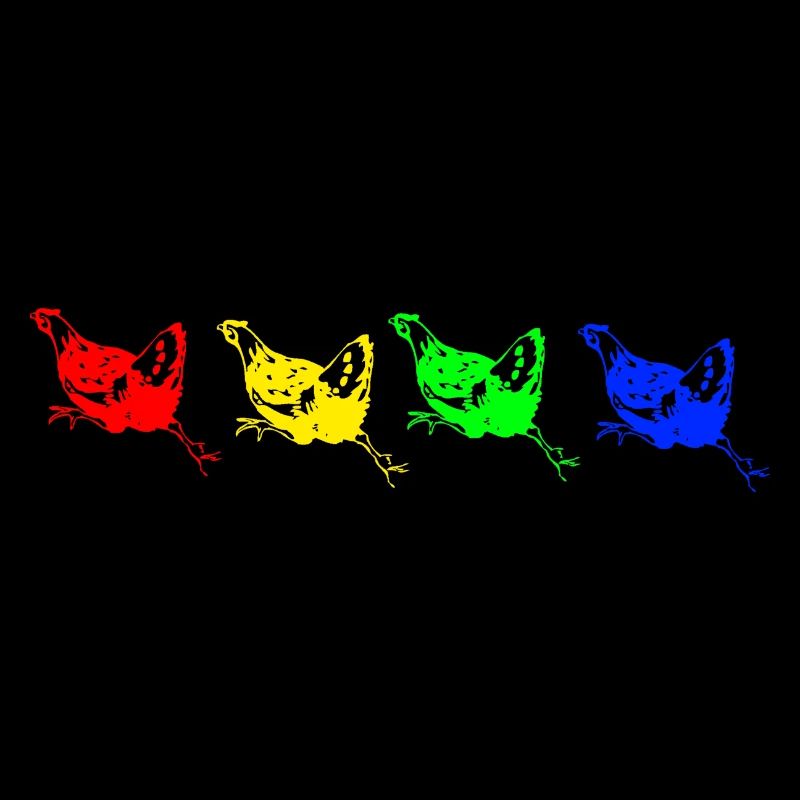 Regenbogen Huehner