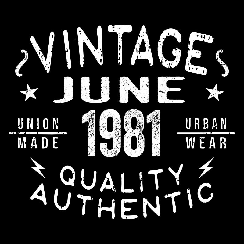 1981 Juni 1981 Jahrestag Juni 1981 Juni Geburtstag