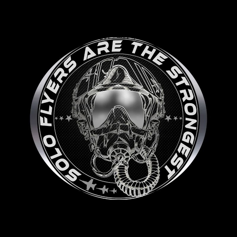 Fighterjet Pilot Helmet Sticker