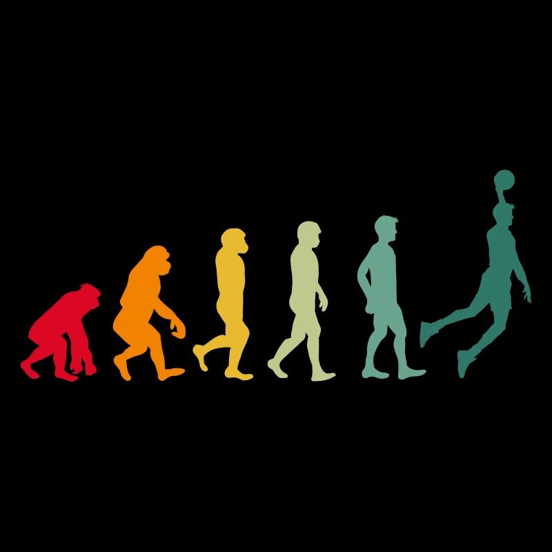 Basketball evolution basketball player retro gift
