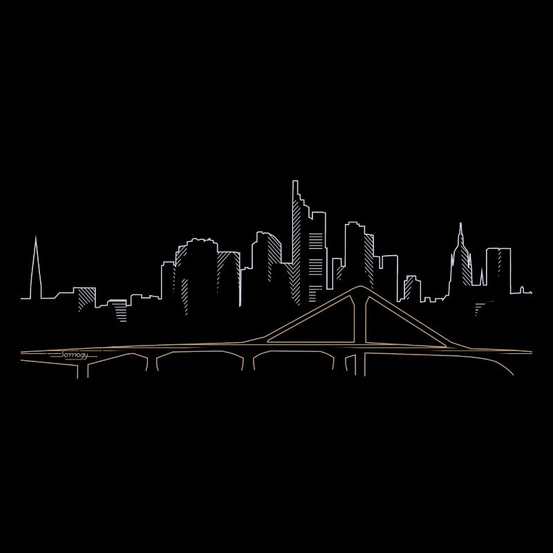 Francfort skyline lineart