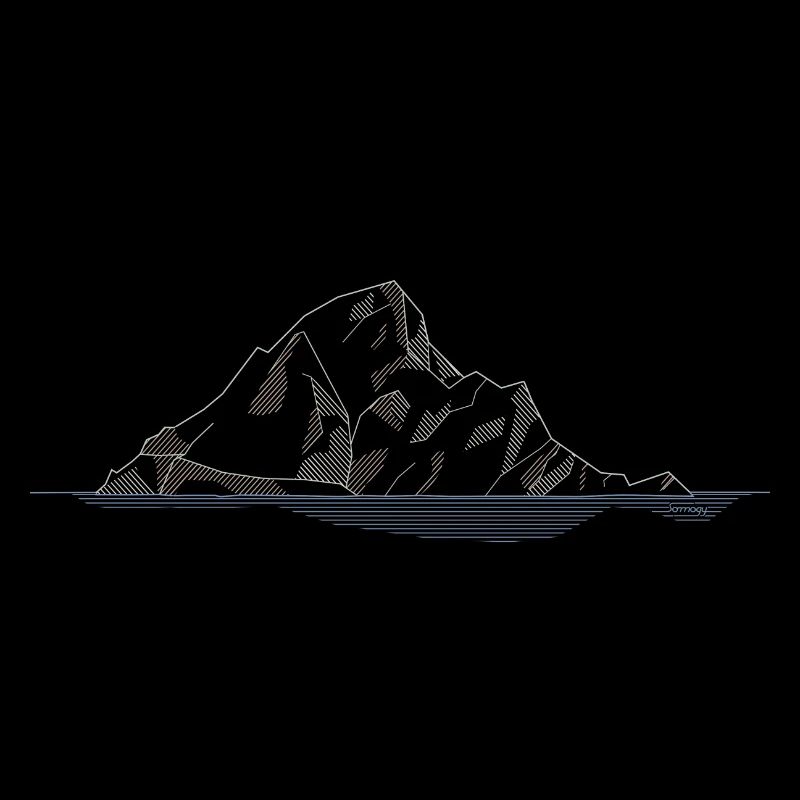 Skellig Michael Lineart